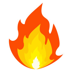 Fire emoji vector symbol sign in flat style. vector illustration of flame