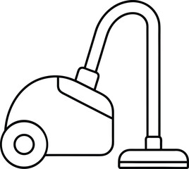 vacuum cleaner icon outline vector on transparent background