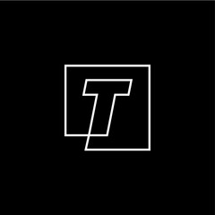 t letter mark square logo vector icon illustration