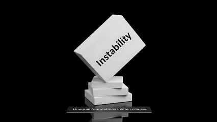 Unstable structure facing imminent collapse