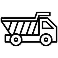 Dump Truck Outline Icon