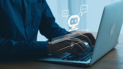 AI assistant with voice chat interface, combining smart chatbot, voice command, and AI-powered...