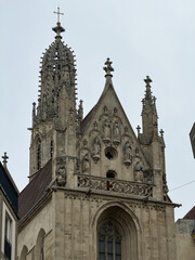 Obraz premium Gothic Church Maria am Gestade in Vienna, Austria, Historic Medieval Architecture in Old Town