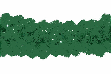 Fototapeta premium A simple stylized green brushstroke pattern on a white background