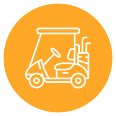 Fototapeta premium Golf Buggy icon vector image. Can be used for Golf.