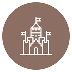 Kigndom icon vector image. Can be used for Fairytale.