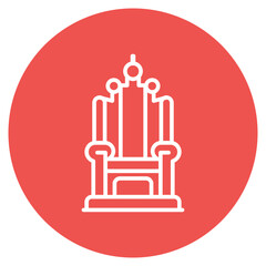 Throne icon vector image. Can be used for Fairytale. © SAMDesigning