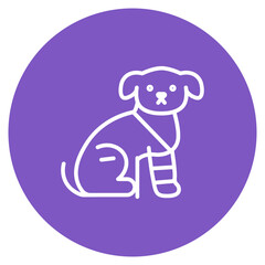 Obraz premium Injured Dog icon vector image. Can be used for Veterinary.
