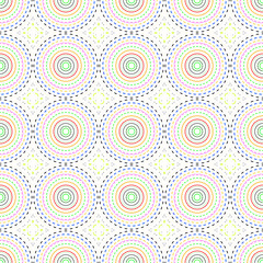 Fototapeta premium Seamless Mandala Dot Circle Pattern Repeat Tile Background