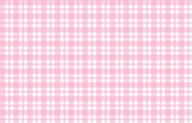 Classic pink plaid gingham pattern background, soft pink plaid chequered pattern for clothing fabric design