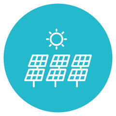 Solar Farm icon vector image. Can be used for Global Warming.
