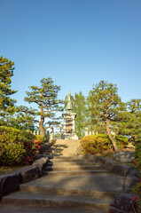 石川県小松市にある芦城公園の前田利常公の銅像