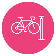 Bicycle Repair Station icon vector image. Can be used for Coworking Space.