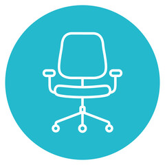 Ergonomic Chair icon vector image. Can be used for Coworking Space.