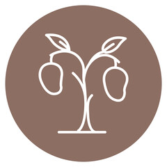 Mango Tree icon vector image. Can be used for Agriculture.