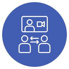 Collaboration Video icon vector image. Can be used for Video Blog.