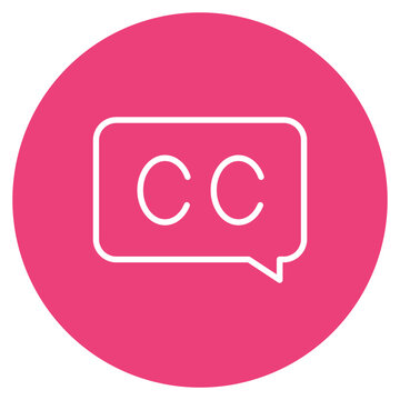 Closed Captioning icon vector image. Can be used for Video Blog.