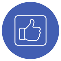 Like Button icon vector image. Can be used for Video Blog.