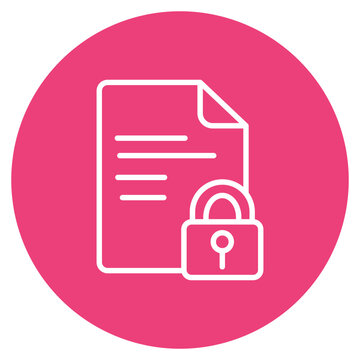 Encrypted File icon vector image. Can be used for Documents And Files.