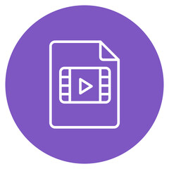 Video File icon vector image. Can be used for Documents And Files.