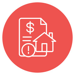 Loan Default icon vector image. Can be used for Credit And Loan.