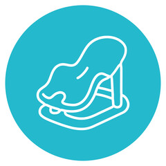 Infant Bath Seat icon vector image. Can be used for Maternity.