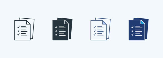 Document Multiple Style Icon Collection