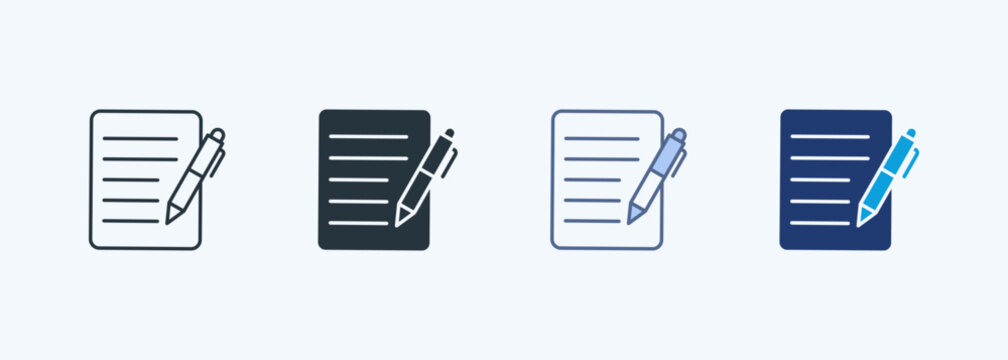 Handwriting Multiple Style Icon Collection
