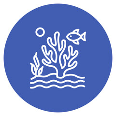 Coral Reef icon vector image. Can be used for Geography.