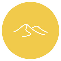 Dune icon vector image. Can be used for Geography.