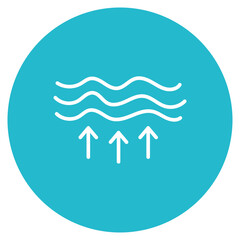 Ocean Current icon vector image. Can be used for Geography.