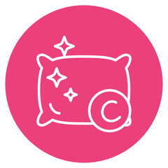 Pillow Cleaning icon vector image. Can be used for Laundry.