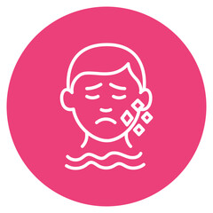 Flaky Skin icon vector image. Can be used for Dermatology.