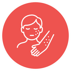 Hypopigmentation icon vector image. Can be used for Dermatology.