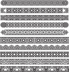 Set of Islamic Arabian style of Frame Border