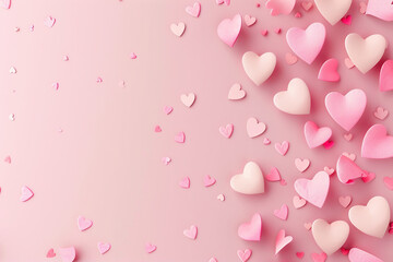 ピンクのハート背景