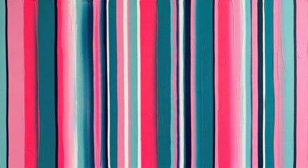 Vibrant striped pattern with pink and teal colors