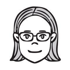 モノクロアイコン_人物・外国人・国際・男女