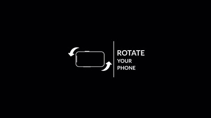 Rotate Your Phone or mobile rotation animation, Turn you Smartphone and rotate device screen animation on transparent background with alpha channel in 4k. 