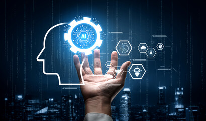 AI integrated with human cognition, supporting decision-making, automation, robotics, data analysis, and secure digital collaboration through intelligent systems Vouch