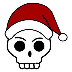 Gothic Christmas Skull with hat icon