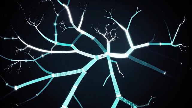A visual representation of neural connections resembling a neural network.