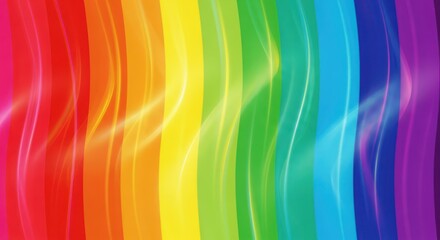Obraz premium Vibrant rainbow colors in wavy pattern