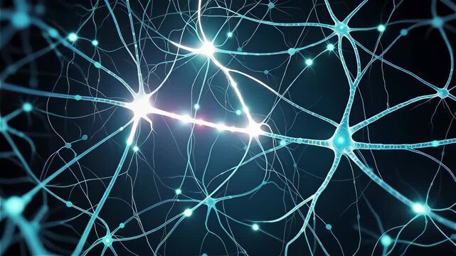 Abstract representation of interconnected neurons in a digital format.
