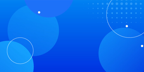 Abstract blue background with circles. Vector illustration