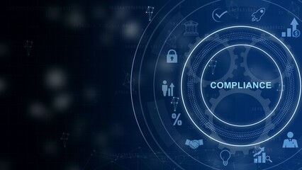 Business, Technology, Internet and network concept. Compliance Rules Law Regulation Policy.