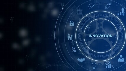 Concept of new ideas and innovation. 3d illustration