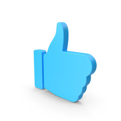Blue Thumbs Up Web Icon For Social Engagement