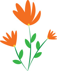 Pink flower illustration