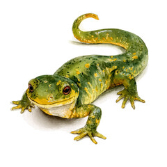 Fototapeta premium Salamander, watercolor illustration, vector style, isolated on a white background.